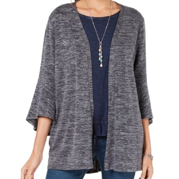 Style & Co. Sweaters - Style & Co Open Front Cardigan Sweater Bell Sleeve